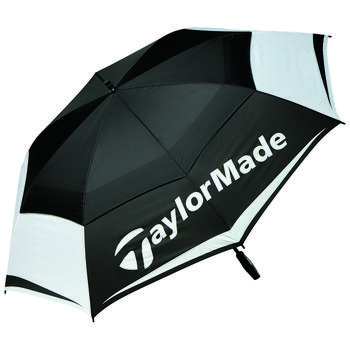 TaylorMade Double Canopy 64'' Golf Umbrella - Black/White